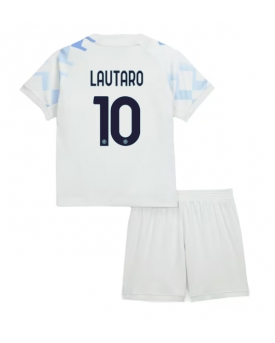 Billige Fotballdrakt Inter Milan Lautaro Martinez #10 Replika Bortedraktsett Barn 2025-26 Kortermet (med bukser)